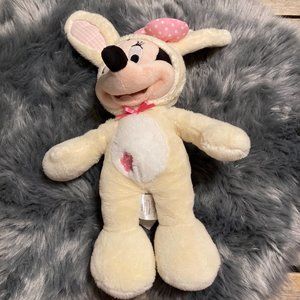 Disney store Easter vanilla bunny Minnie Mouse plush stuffed animal